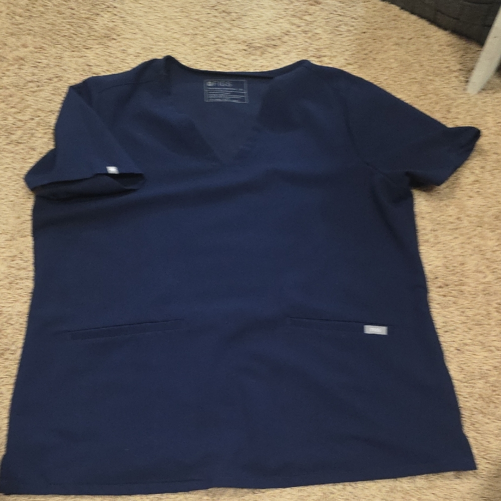 Navy Blue Scrub Top FIGS XL